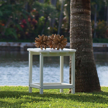 POLYWOOD South Beach 18-Inch Side Table - White